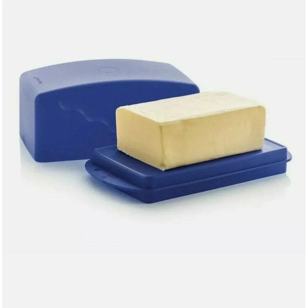 Tupperware Large Butter Dish Cheese 1 Pound Size  BLUE NEW  Sale